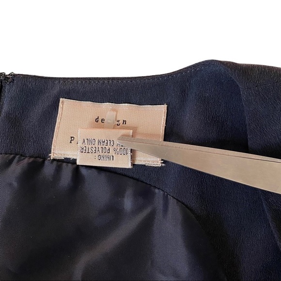 Design by Pat Argenti Navy Blue & Periwinkle Stripes 100% Silk Maxi Dress 10 NWT - Picture 8 of 11